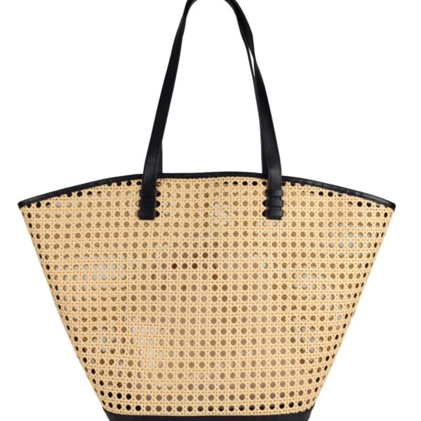 Melissa Borsa in rattan con dettagli in pelle